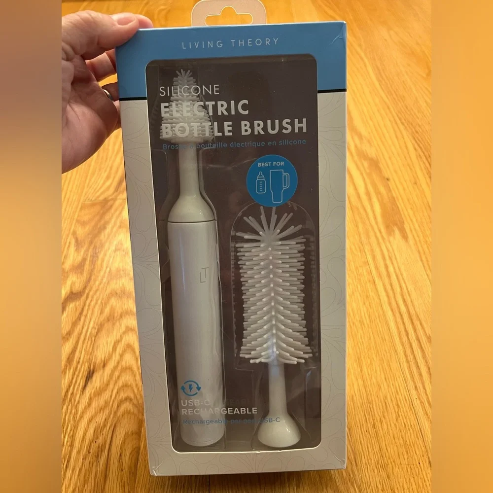 White Electric Bottle Brush